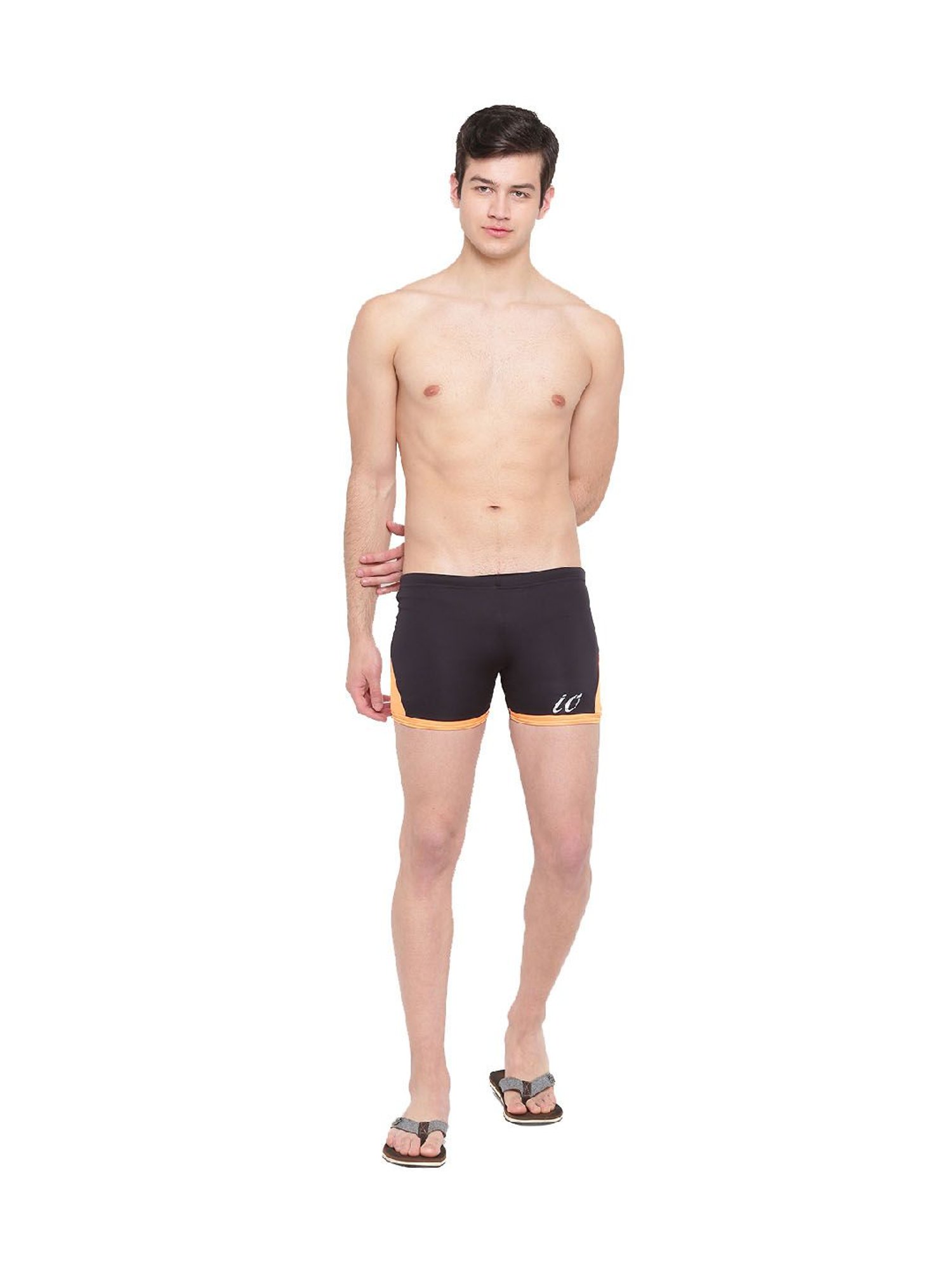 IO Black Skinny Fit Swim Shorts