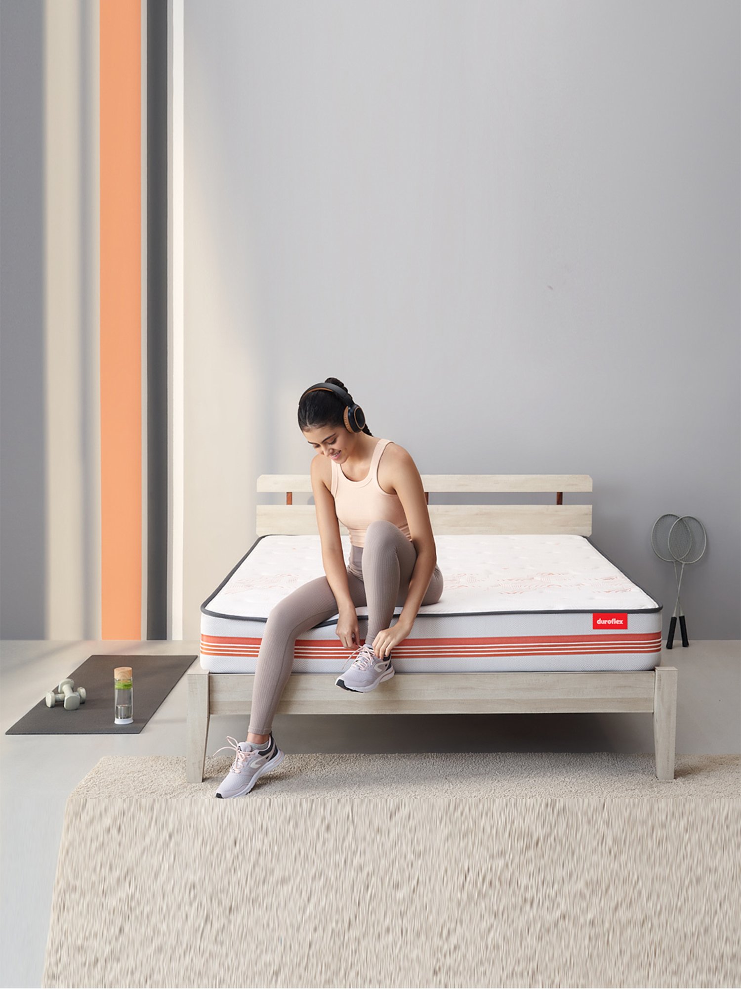 Duroflex Boltt Cream Foam Bonnell Spring Mattress - Single Size (72 in. L x 36 in. W)