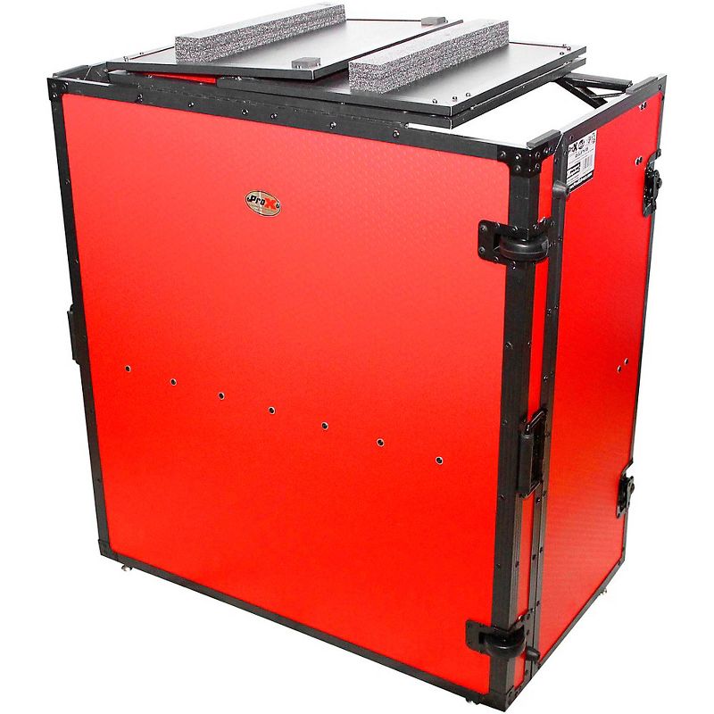 ProX Transformer Series Fold Away DJ Table - Red/Black (XS-DJSTNRB)