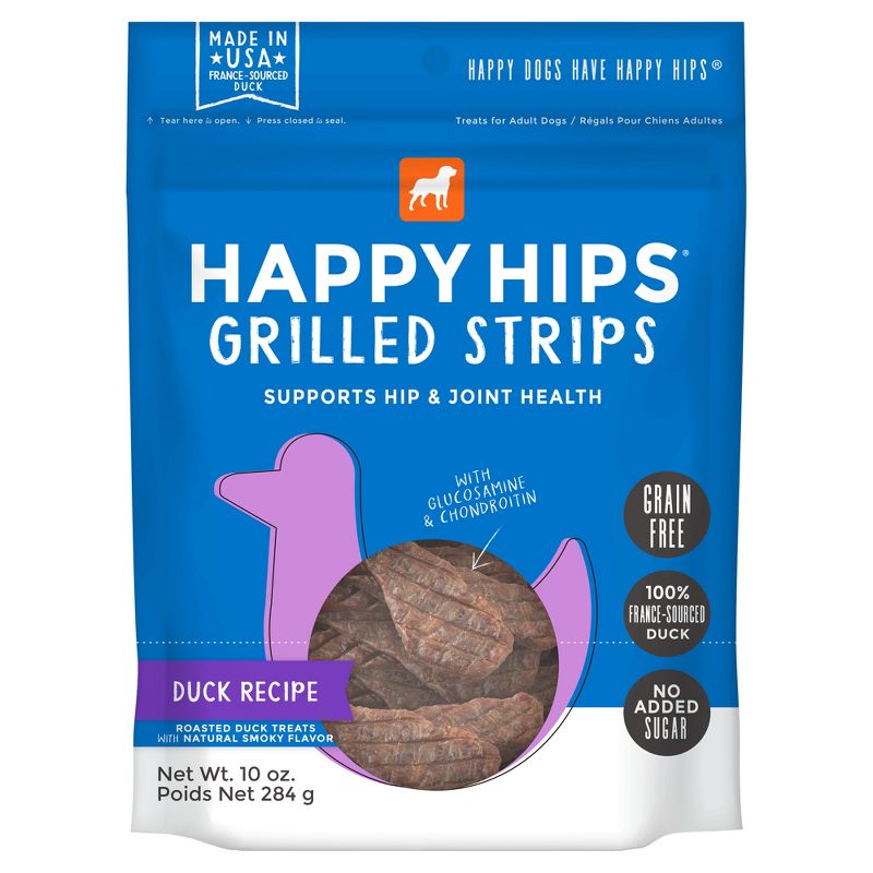 Happy Hips Grilled Strips Grain-Free Dog Treats - 10oz