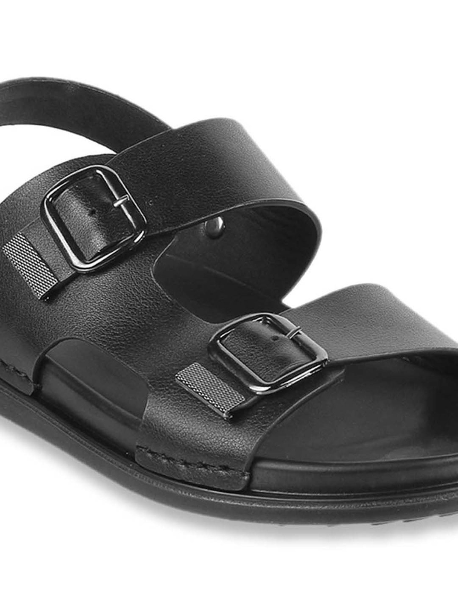 J. Fontini by Mochi Black Sling Back Sandals