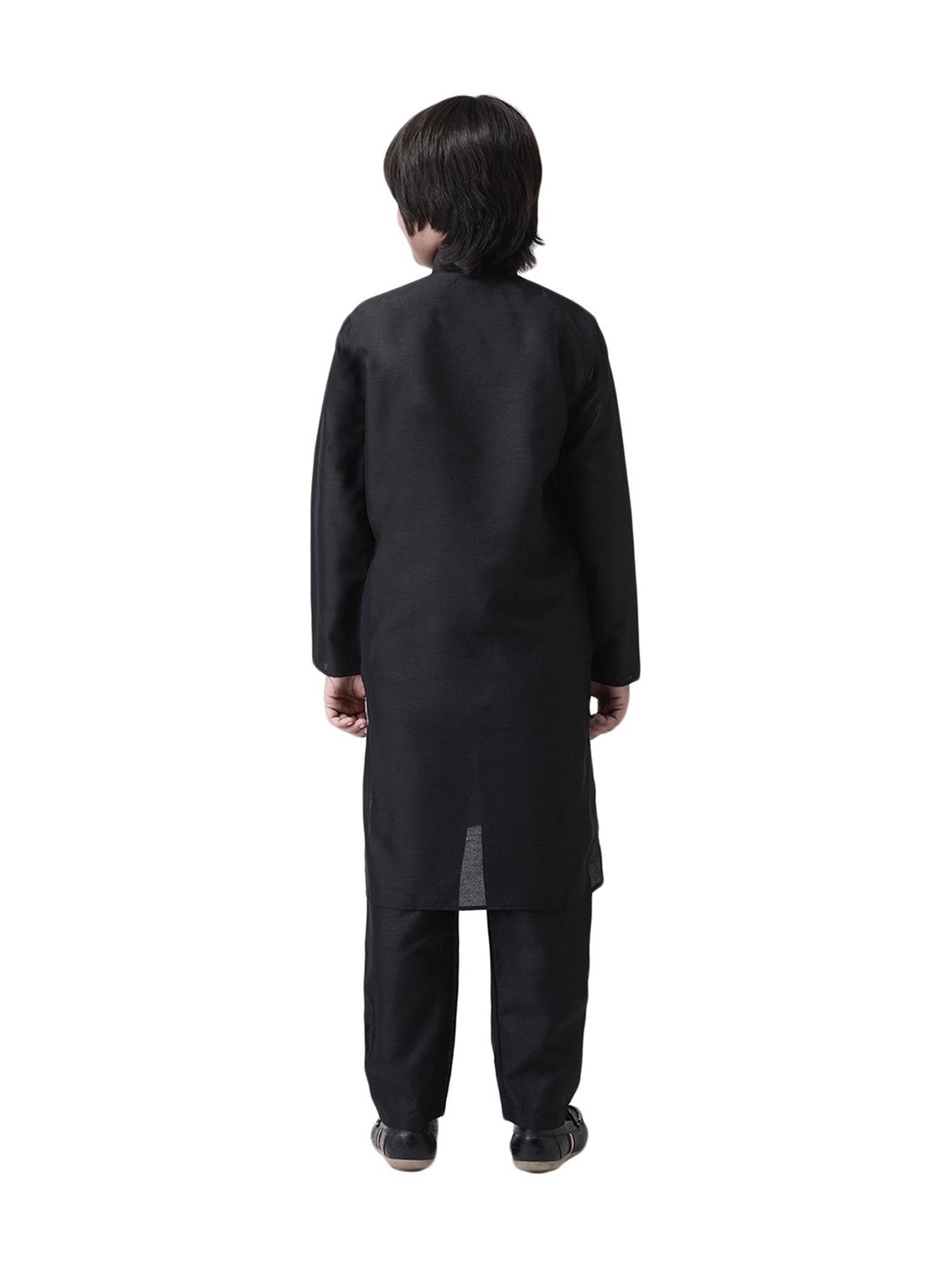 Hangup Kids Black Regular Fit Kurta & Pyjamas