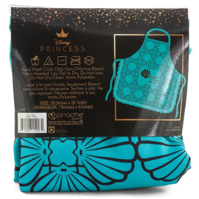 Seven20 Disney The Little Mermaid Ariel Teal Scallop Kitchen Apron