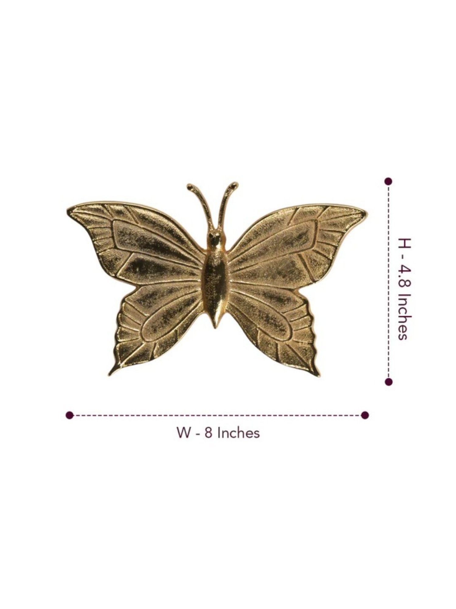 The Artment Multicolor Aluminium Beauty of Butterfly Wall Decor