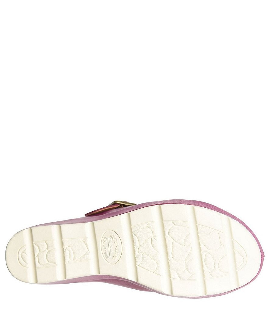 Kork-Ease Callie Leather Platform Wedge Slide Sandals