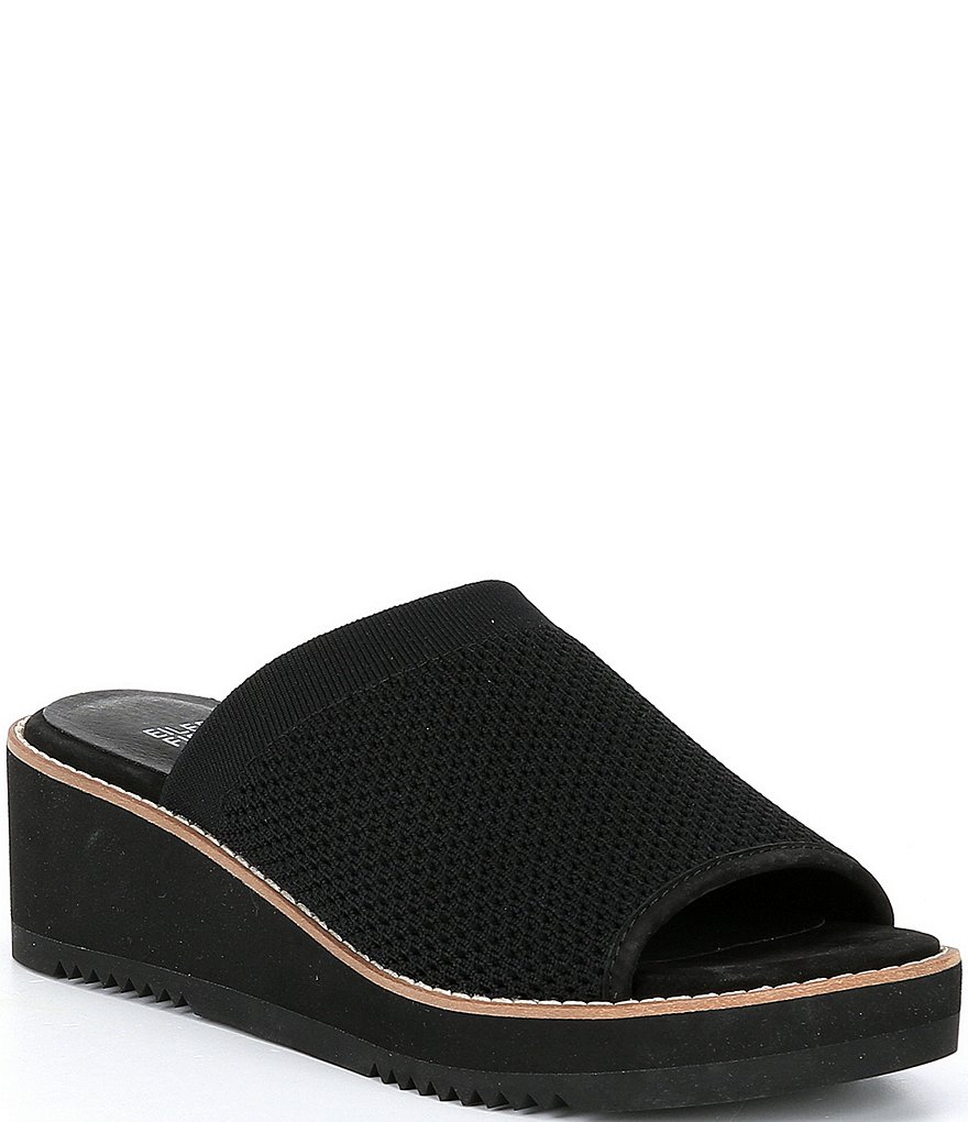 Eileen Fisher Telly Stretch Knit Platform Wedge Slides