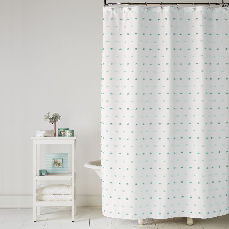 Colorful Dot Aqua Shower Curtain Aqua - Saturday Knight Ltd.
