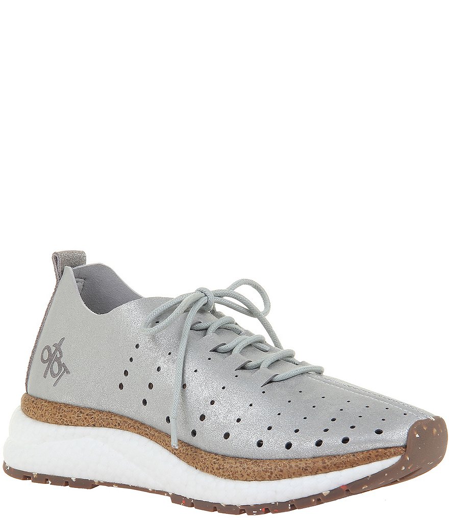 OTBT Alstead Metallic Suede Lace-Up Wedge Sneakers