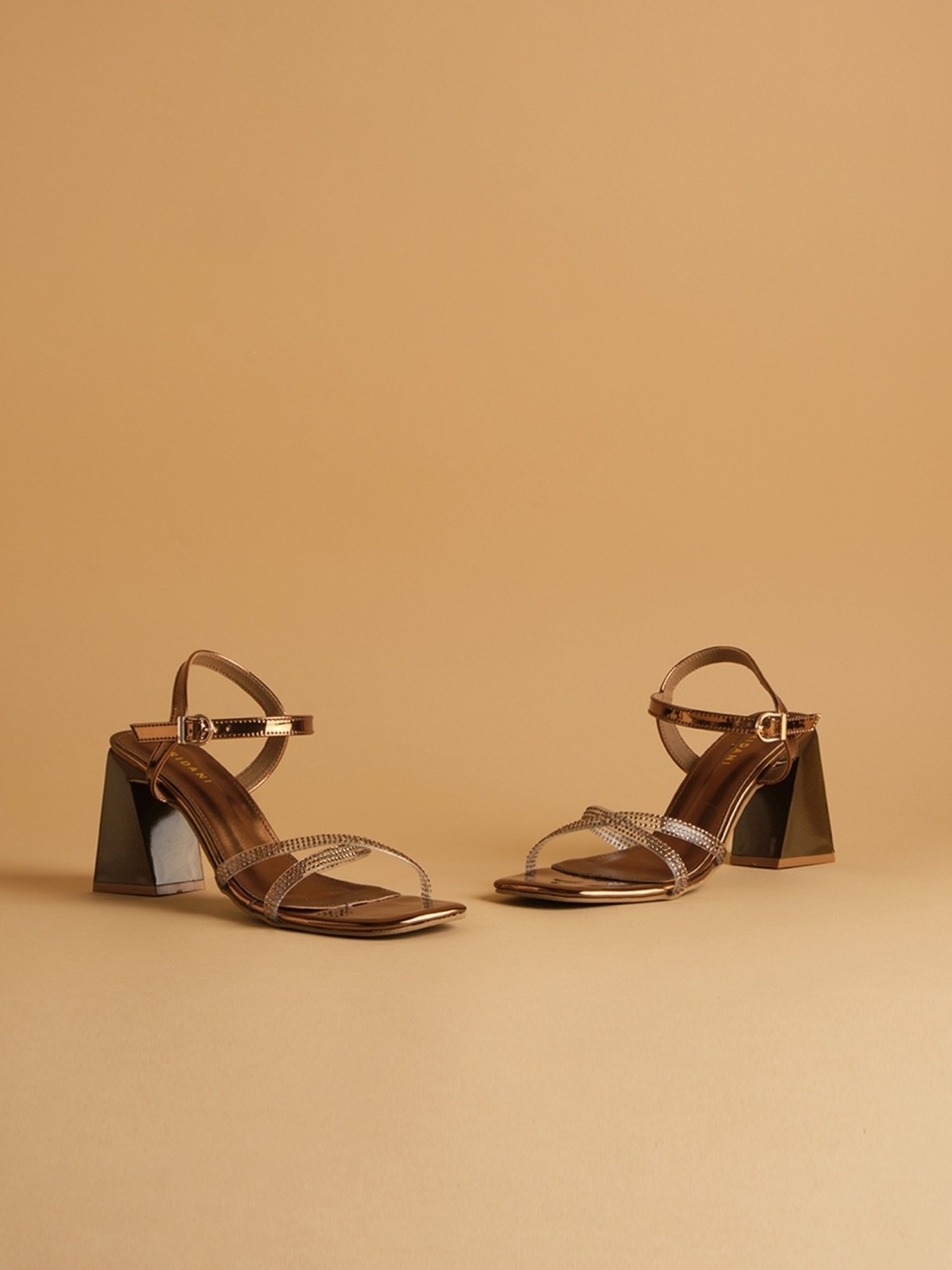 Eridani Women's Bel Bronze Ankle Strap Sandals