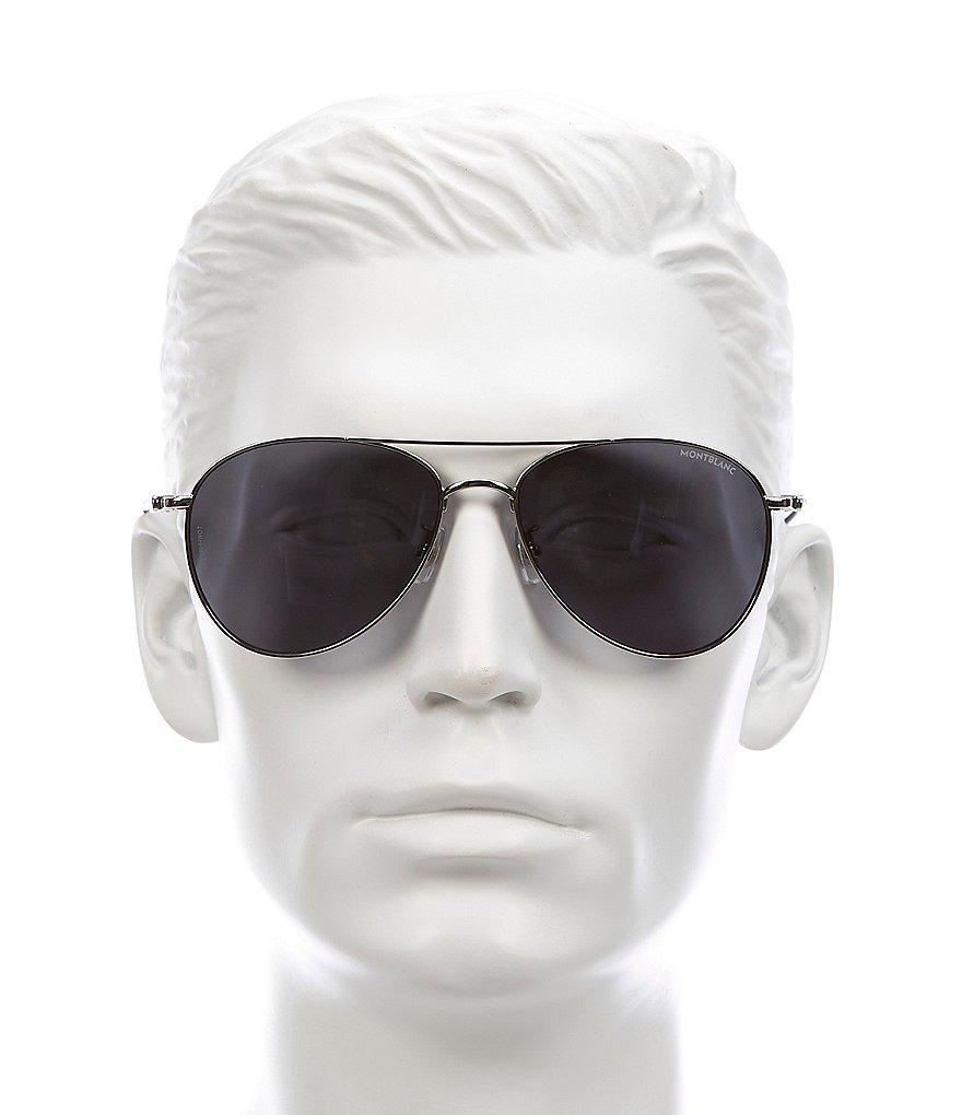 Montblanc Men's Pilot 60mm Sunglasses