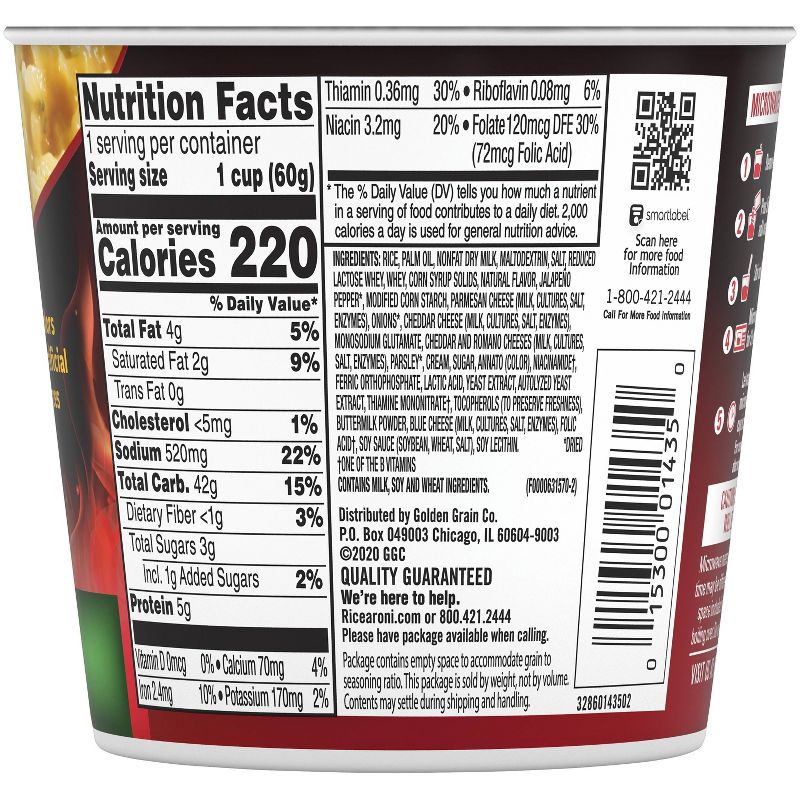 Rice O Roni Jalapeno Cheddar Cup - 2.1oz