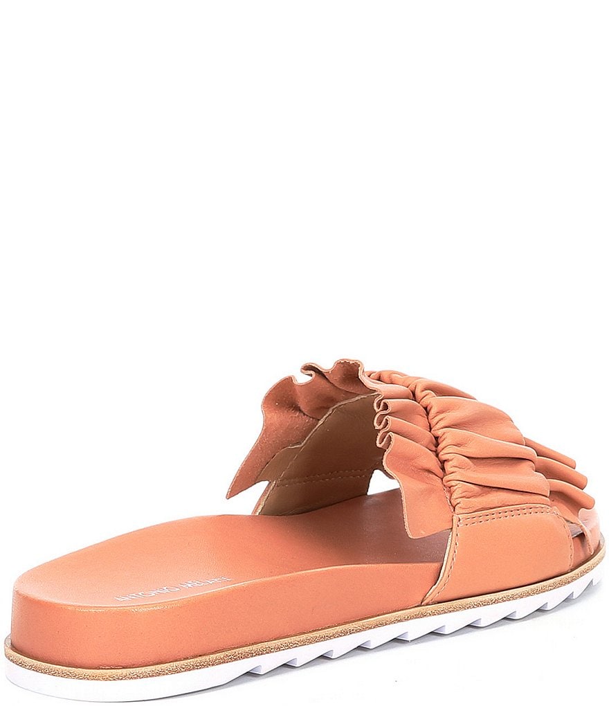 Antonio Melani Perinna Ruffled Leather Sandals