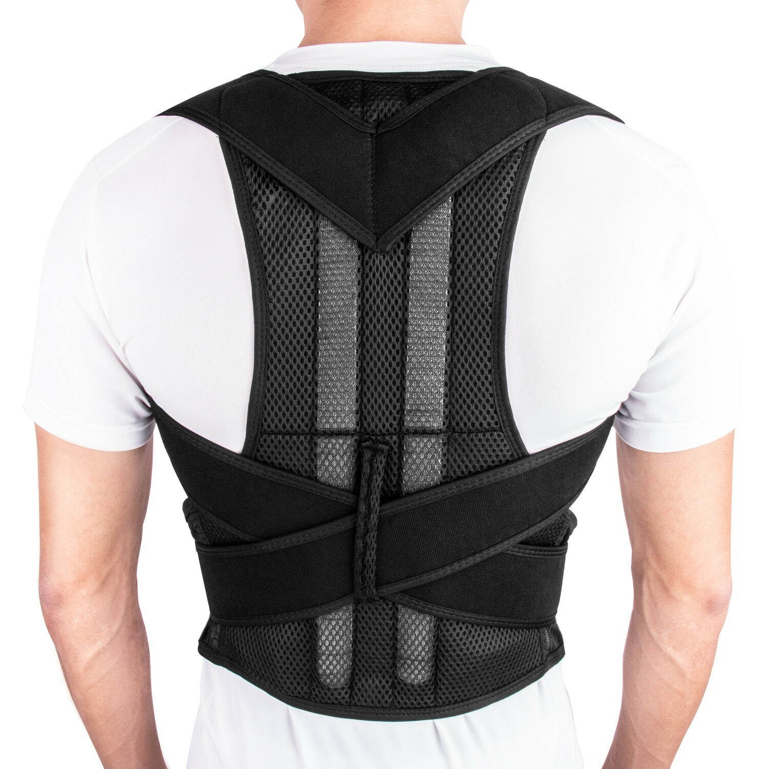 Men Women Adjustable Back Posture Corrector Support Shoulder Lumbar Brace Belt