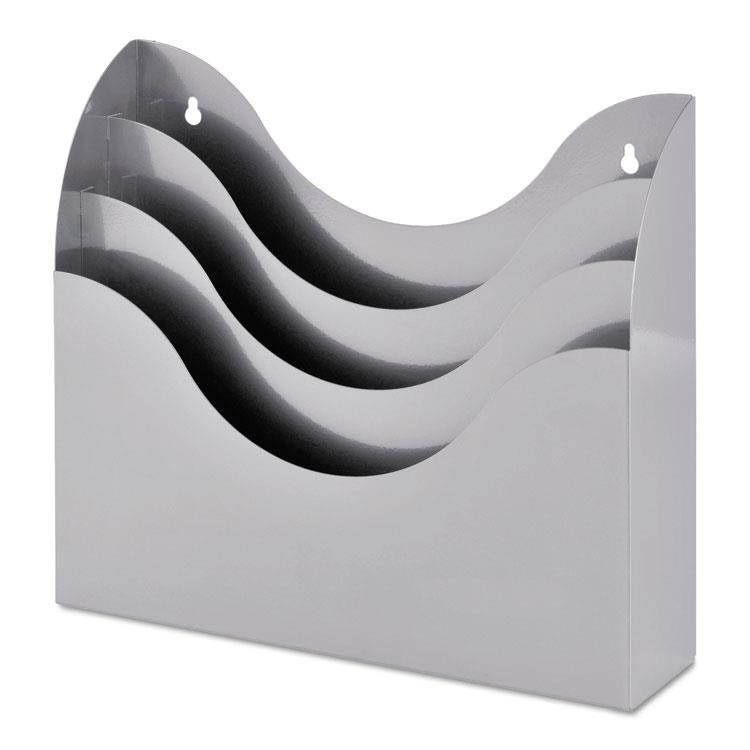 MMF SteelMaster 3-Tier Sorter - 3 Tier(s) - 12.9" Height x 11.5" Width x 3.5" Depth - Wall Mountable, Desktop - Recycled