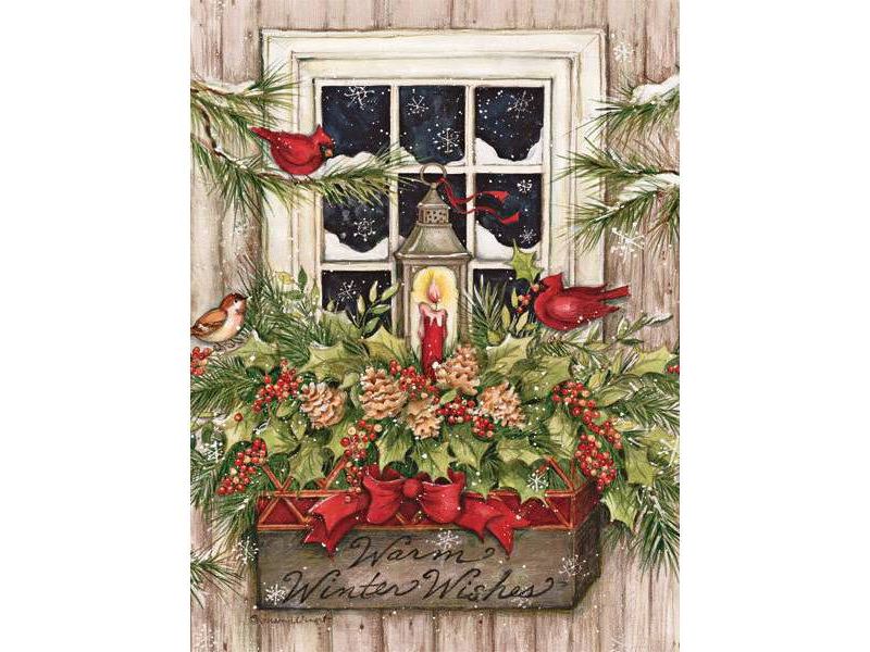 18ct Window Box Snow Holiday Boxed Cards