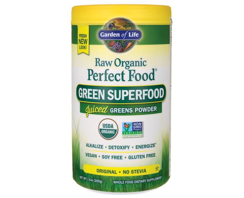 Garden of Life Greens And Superfood Supplements Raw Organic Perfect Food Green Superfood Powder - Original 7.4 oz.