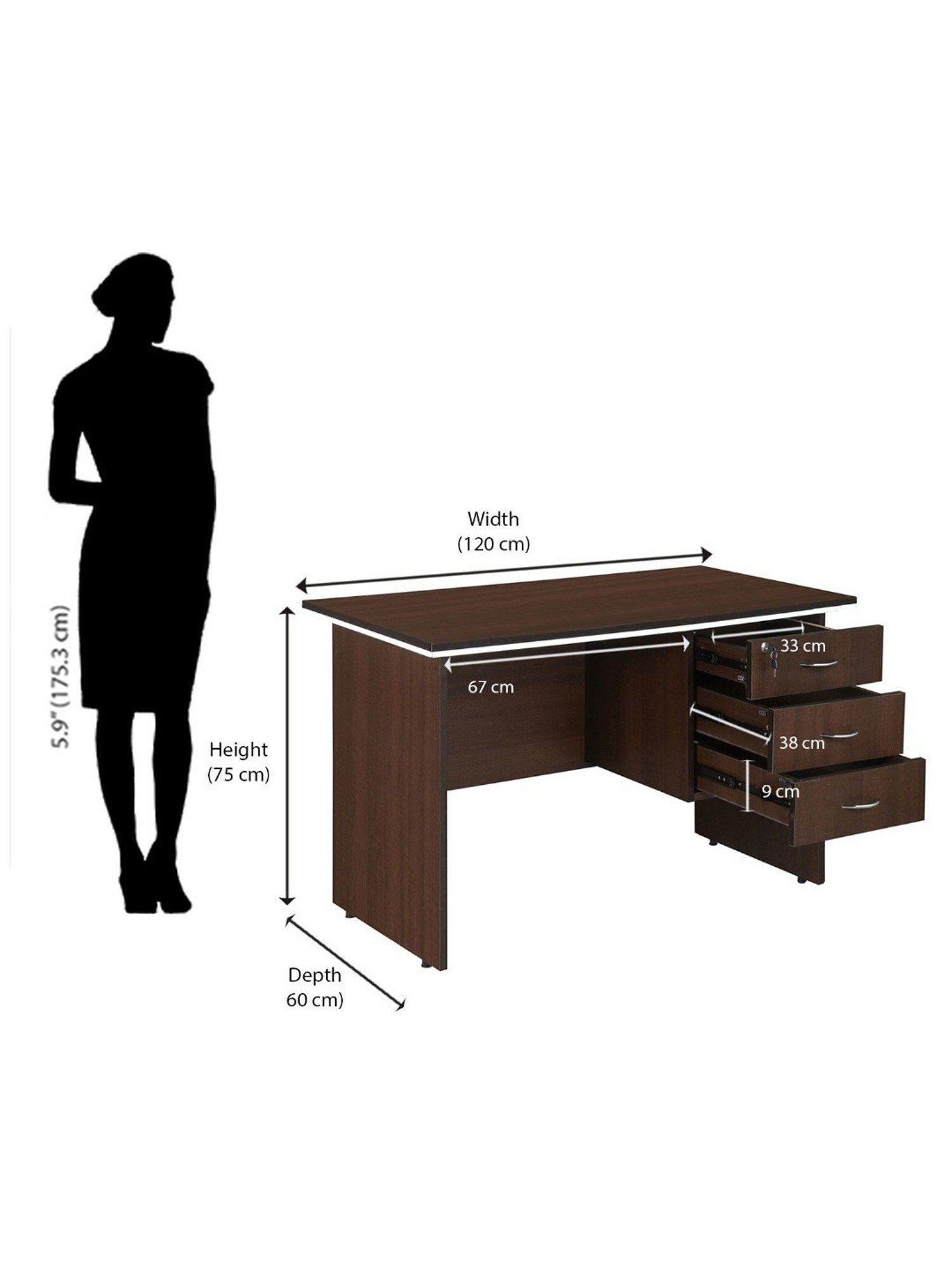 Durian Chaste Black Fabric Executive Chair