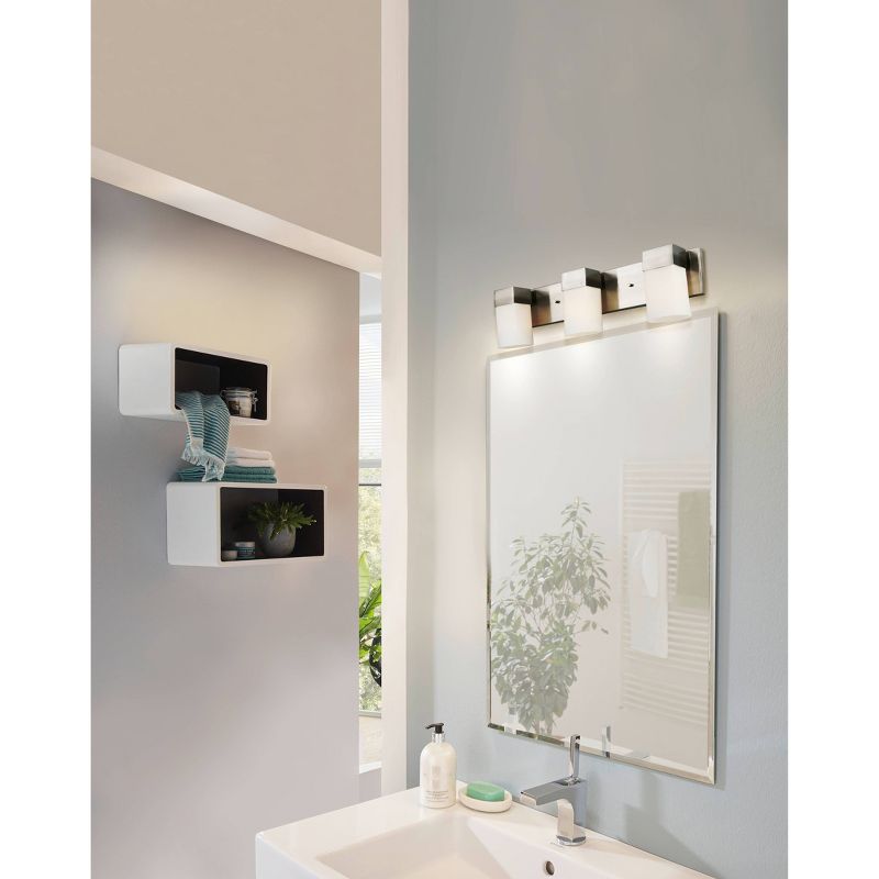 Ciara Springs 3 Vanity Light Silver/White - EGLO