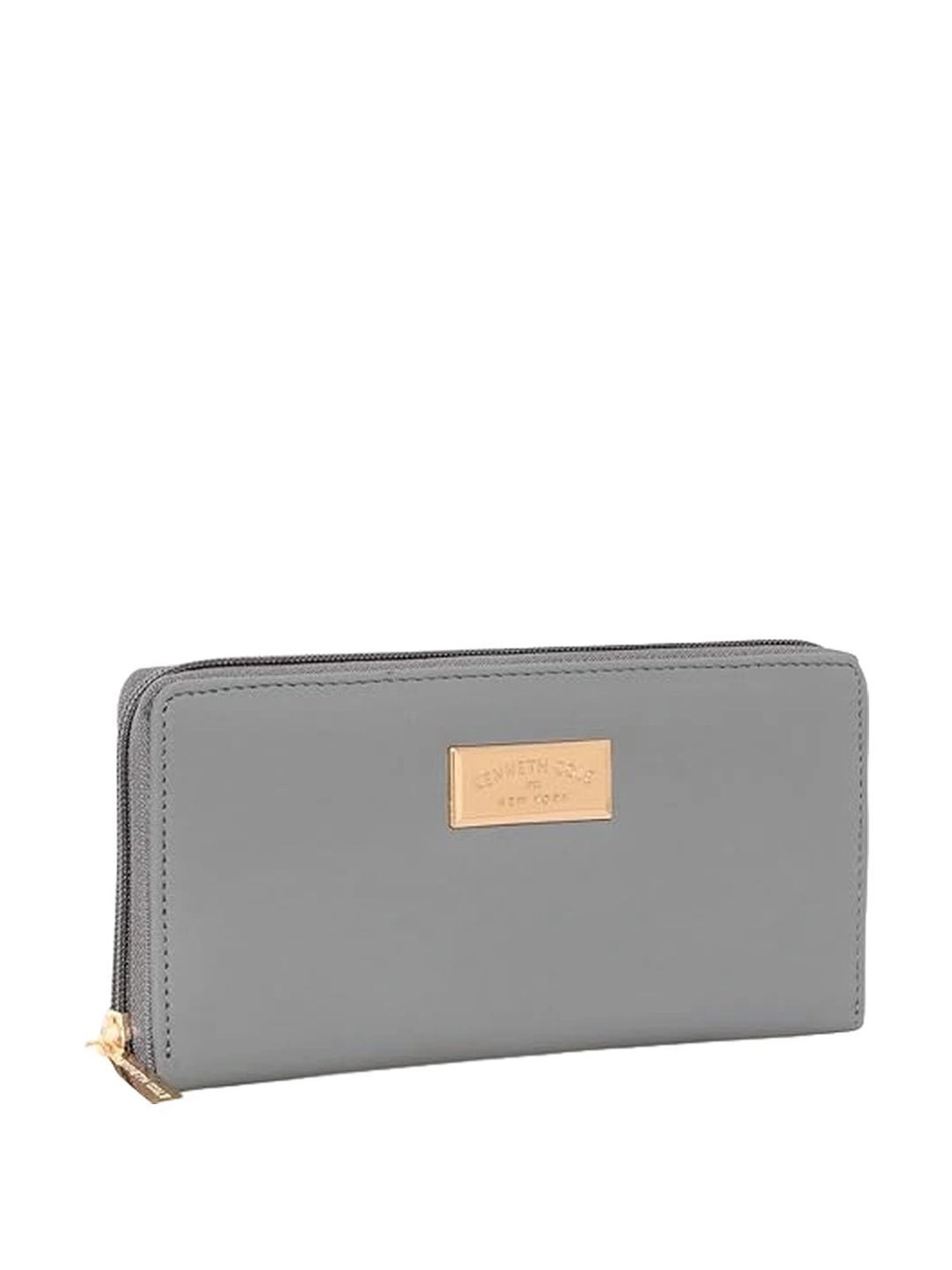 Kenneth Cole Charcoal Solid Zip Around Wallet for women