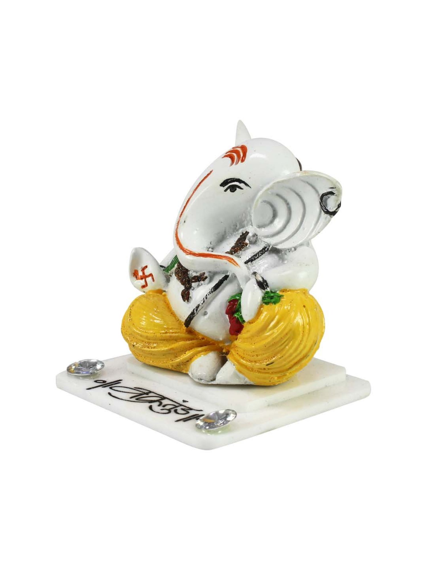 eCraftIndia Decorative Lord Ganesha Showpiece for Car Dashboard, Home Temple and Office Desks