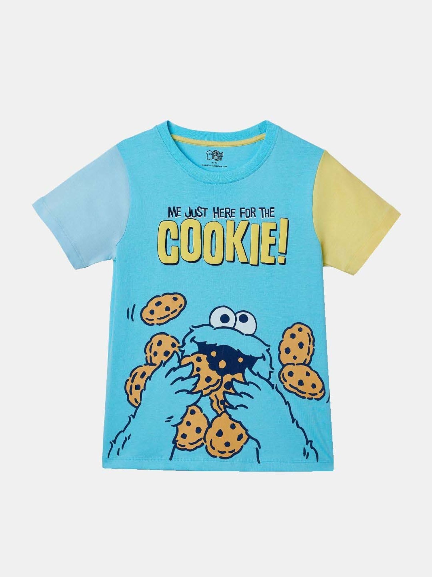 The Souled Store Kids Blue Cotton Printed T-Shirt