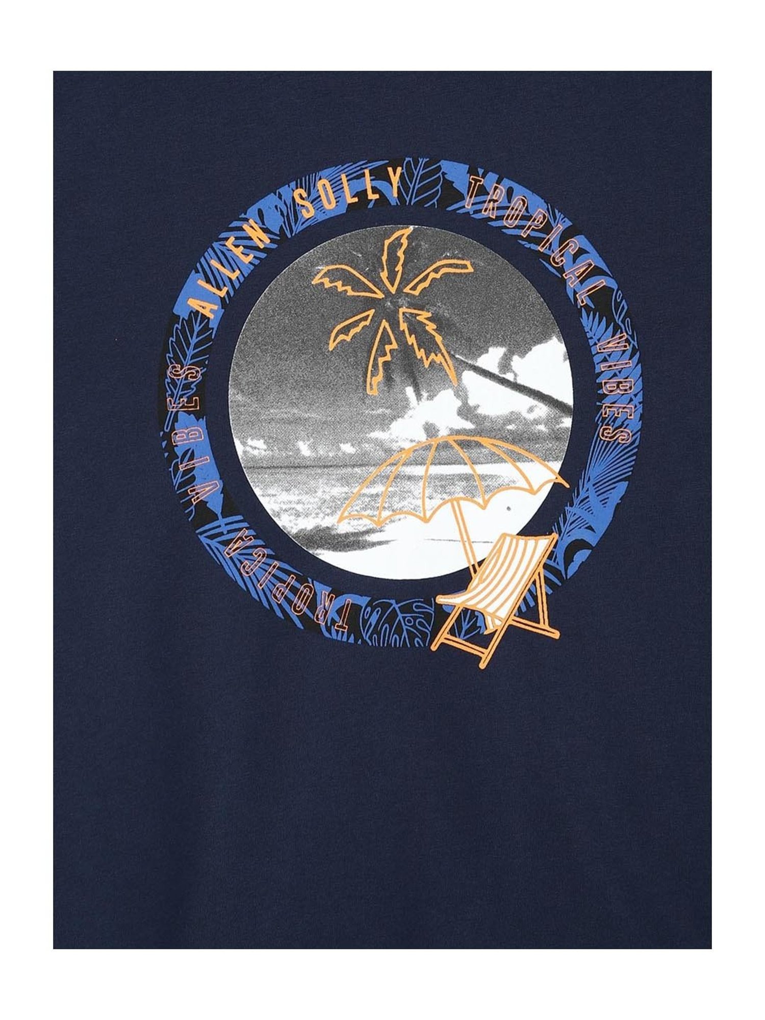 MINIKLUB Boys Blue Printed Full Sleeves T-Shirt