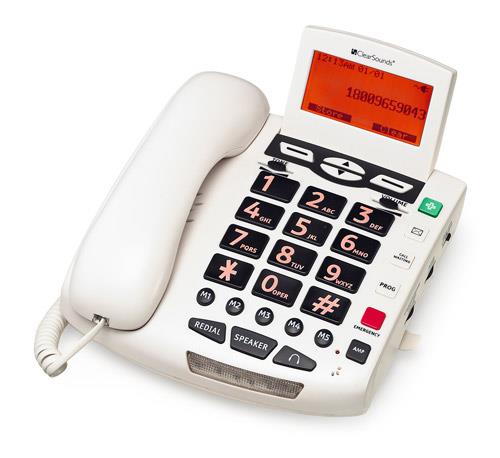 CLEARSOUNDS CSC600W Telephone,Corded,White