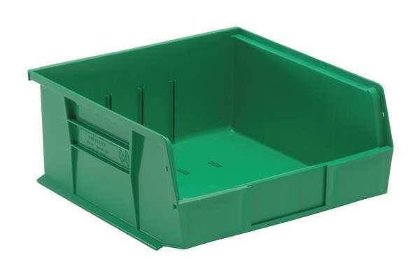 QUANTUM STORAGE SYSTEMS QUS235GN Green Hang and Stack Bin, 10-7/8"L x 11"W x 5"H
