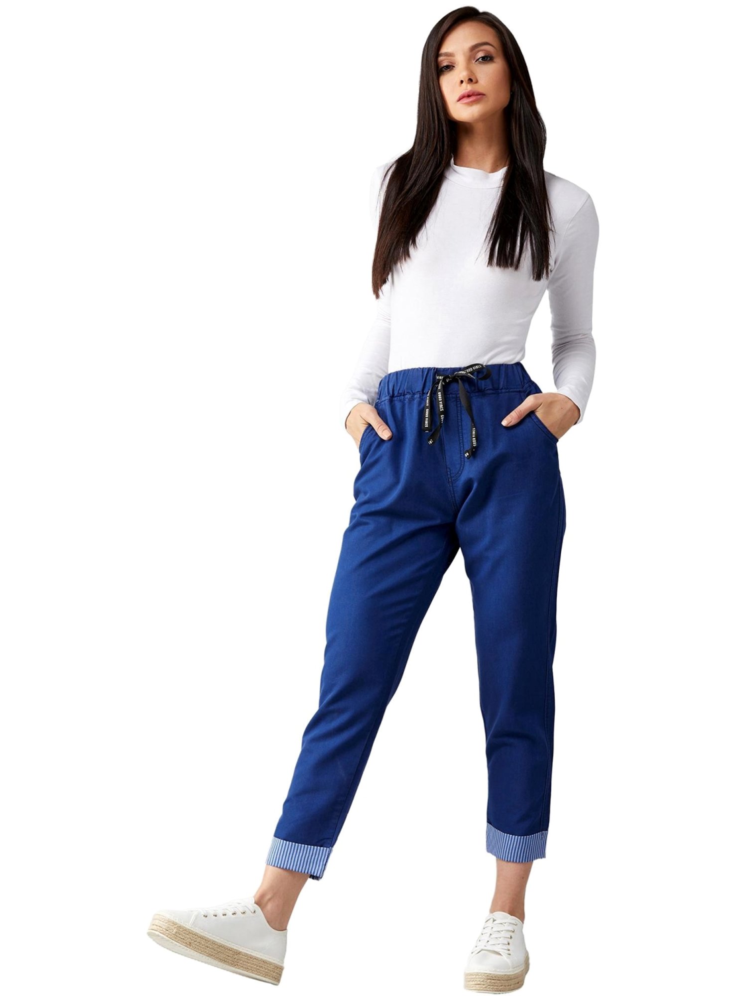 DOLCE CRUDO Blue Tapered Fit Jeans