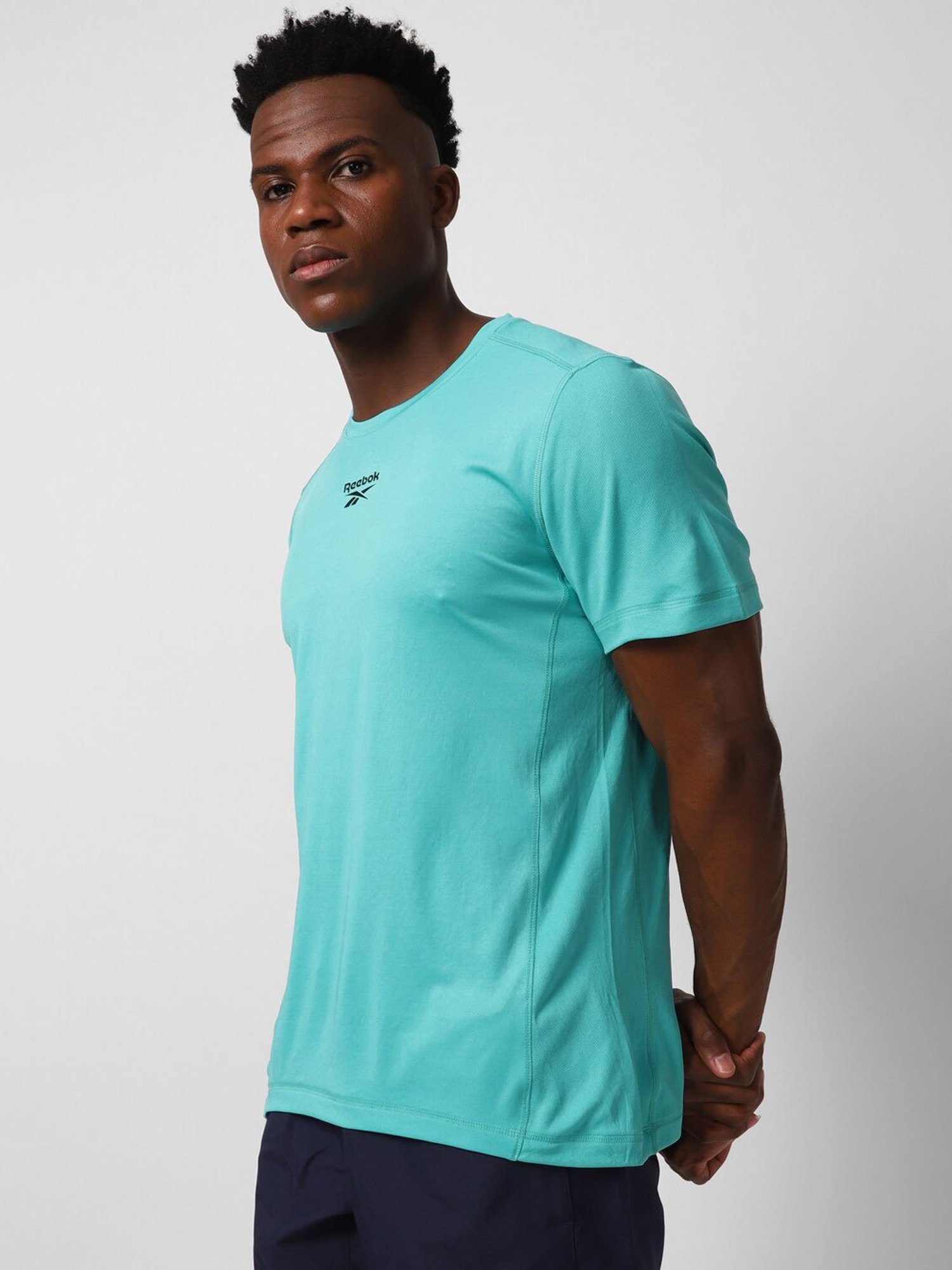 Reebok Green Slim Fit Sports T-Shirt