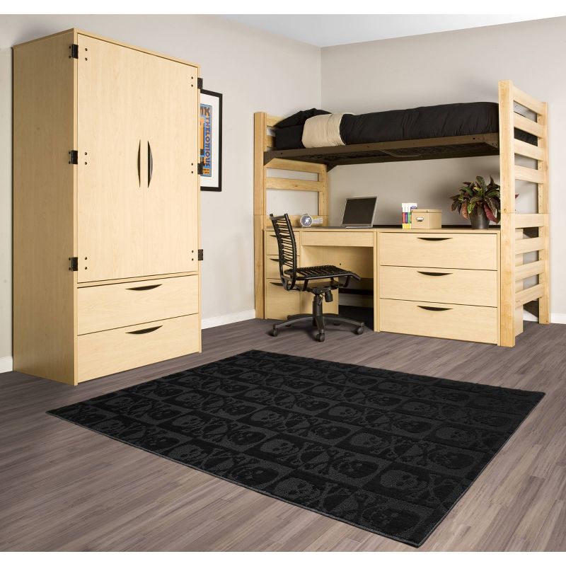 Garland Skulls Area Rug - Black (7'6"X9'6")