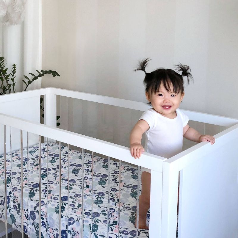 aden + anais Crib Sheet Flowers Bloom English Garden