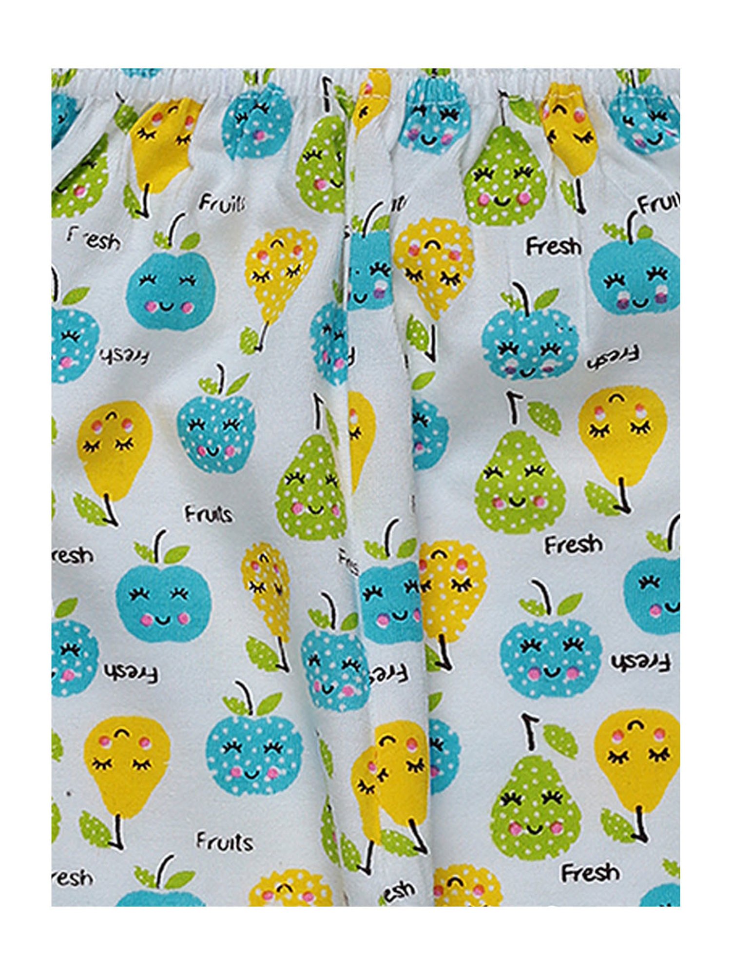 Bodycare Girls White Printed Pyjamas(Pack Of 3)