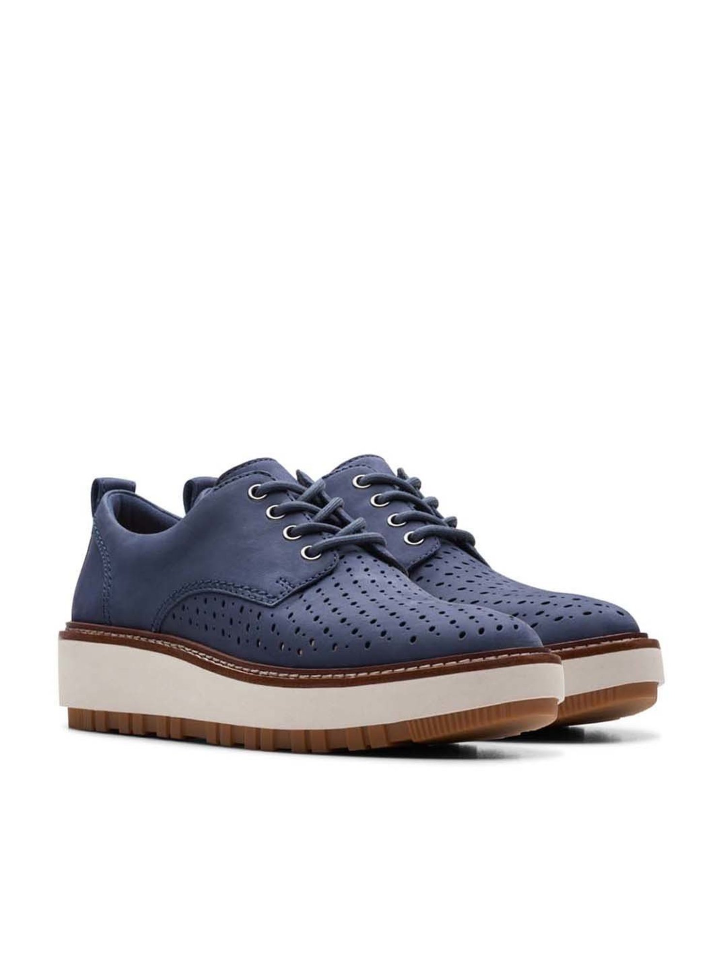 Clarks Women's OriannaW Navy Derby Shoes