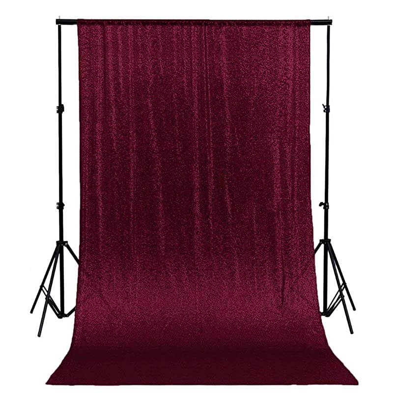 Sequin Backdrop 8FTx10FT Burgundy Glitter Backdrop Curtains Wine Bridal Shower Photo Booth Backdrop Set 190221S 8FTx10FT Wine