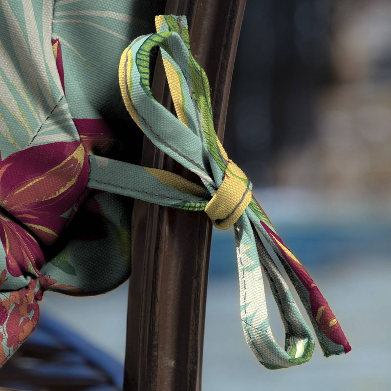 Arden Selections Elea Tropical Outdoor High Back Dining Chair Cushion