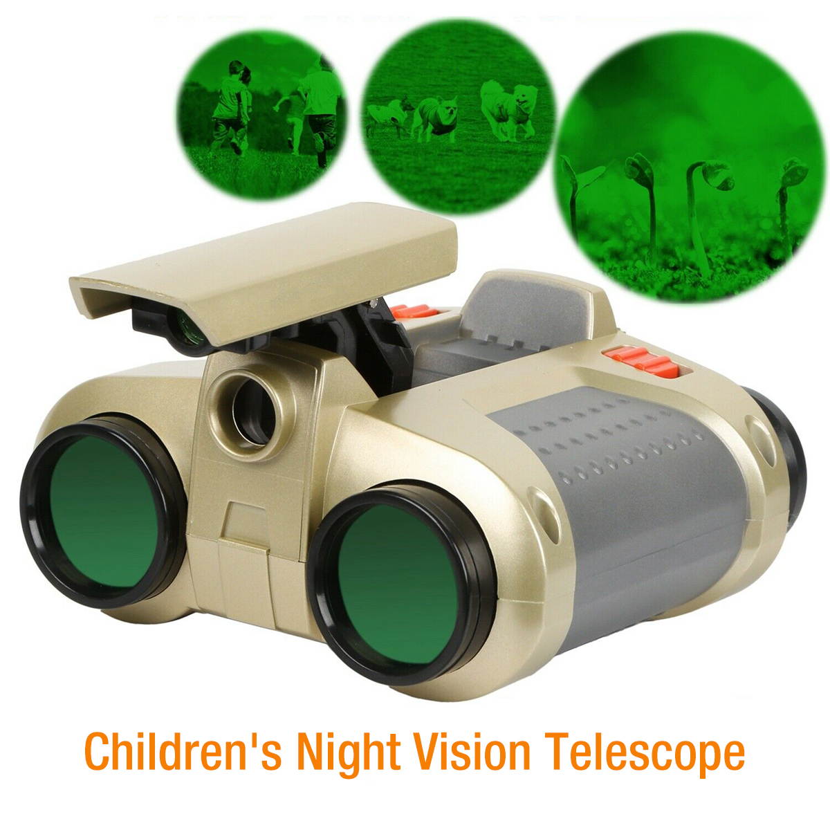 Night Vision Binoculars with Pop Up Light High Quality Binocular Outdoor Travel Hunting Camping, Gold