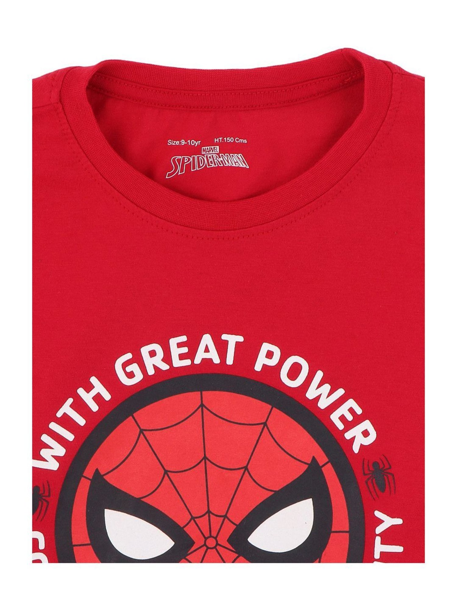 Proteens Kids Red Crimson Cotton Printed Full Sleeves T-Shirt