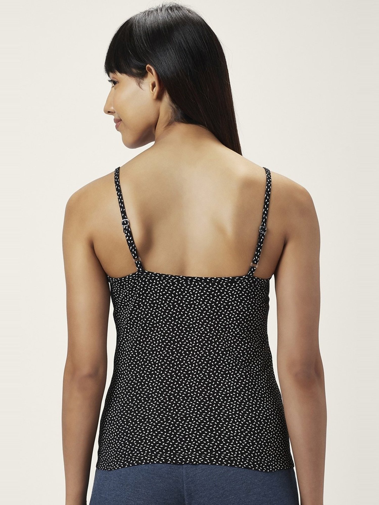 Superstar by Westside White Ribbed Cotton Blend Tank Top