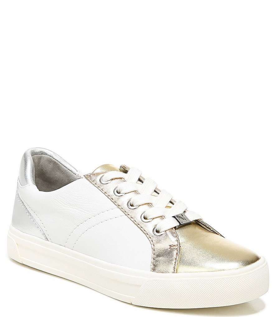 Naturalizer Astara Metallic Leather Lace-Up Sneakers