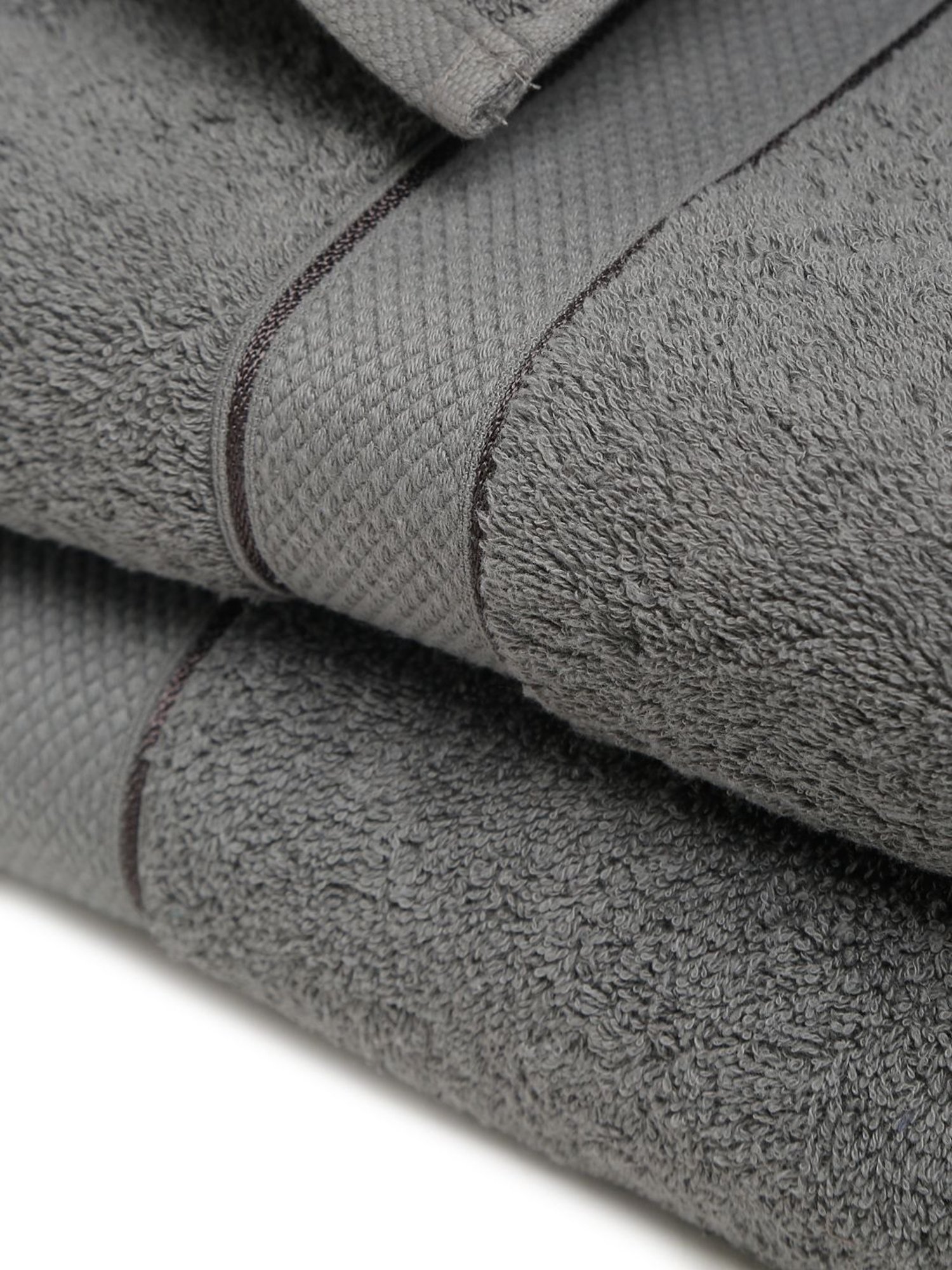 Creeva Grey 525 GSM Cotton Bath Towel Set of 2