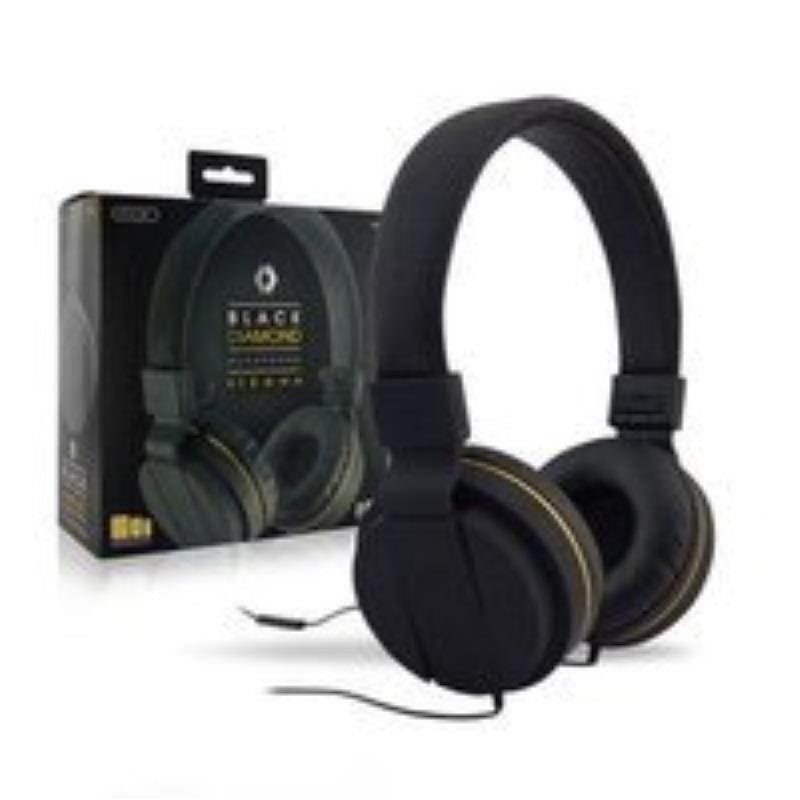 Sentry Black Diamond HeadPhones Digital Stereo Sound W/Microphone