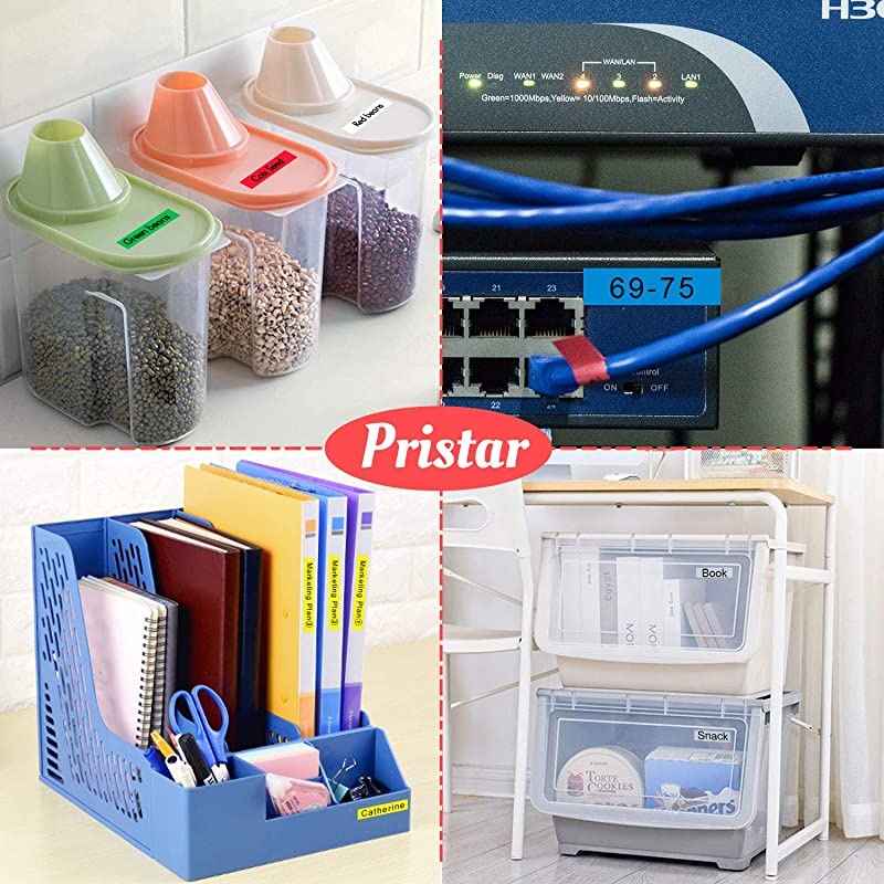 Compatible Label Tape Replacement for Dymo 40913 S0720680 Black on White Refill Tape Work with Dymo Label Maker LabelManager 160 210D 280 260P 360D 420P PnP 9mm 38 Inch x 23 Feet 5Pack