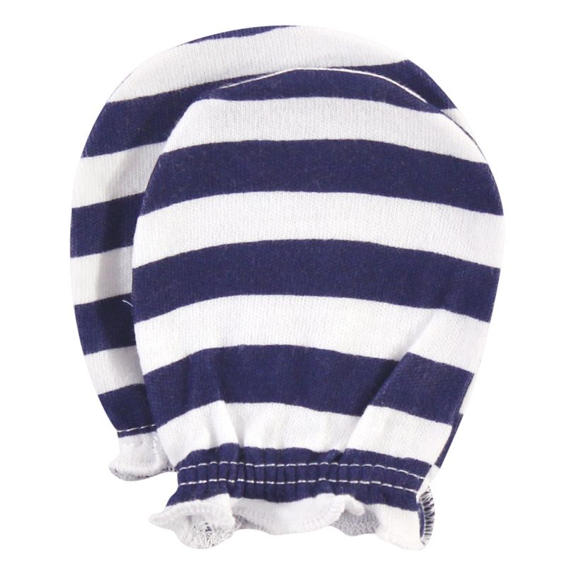 Hudson Baby Infant Boy Cotton Scratch Mittens, Space, 0-6 Months