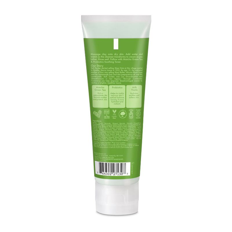 SheaMoisture Matcha Green Tea and Probiotics Clay to Cream Cleanser - 4oz