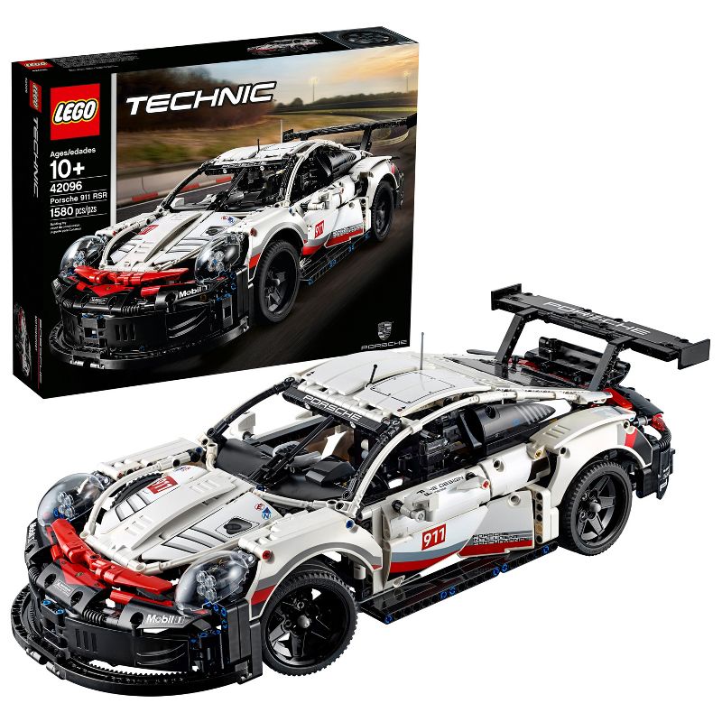 LEGO Technic Porsche 911 RSR Collectible STEM Toy Race Car Building Kit 42096