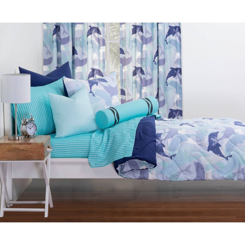 Crayola Pointillist Pansy Curtain Panel