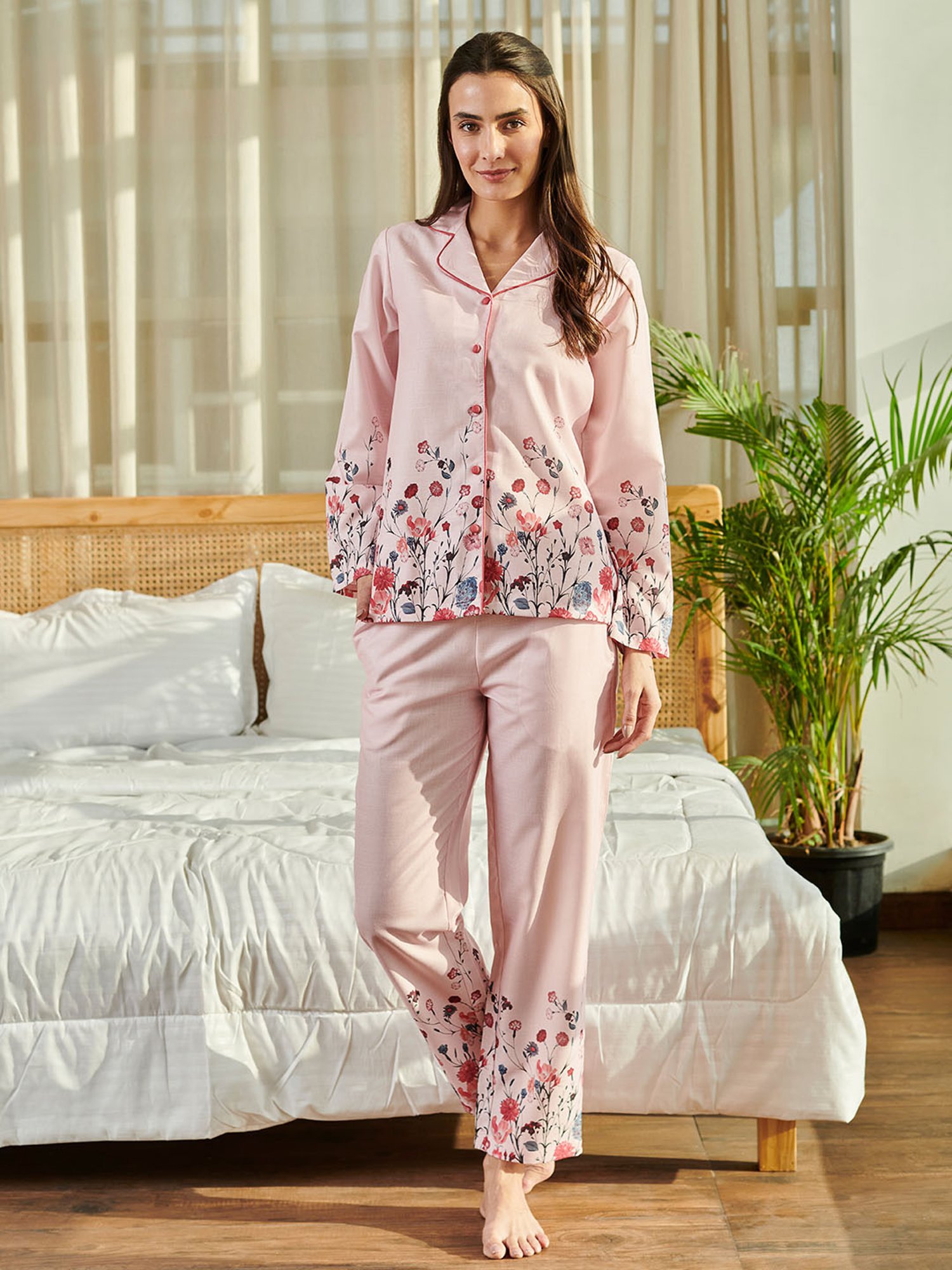Dusk Attire Pink Amira Pyjama Set