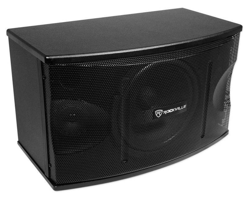 Pair Rockville KPS10 10" 1200w Speakers w/Wall Brackets For Restaurant/Bar/Cafe