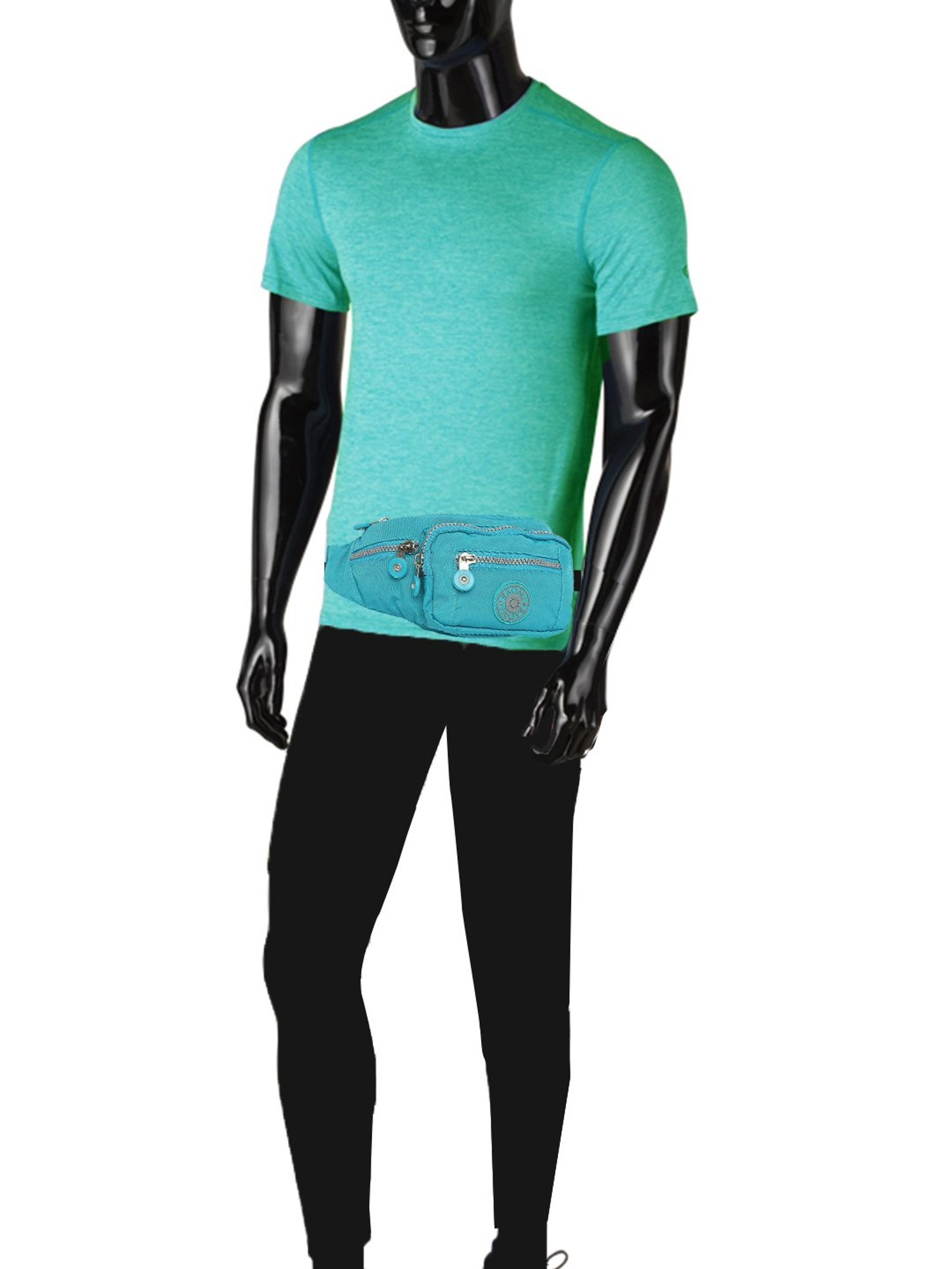 Baomi Blue Solid Waist Pouch